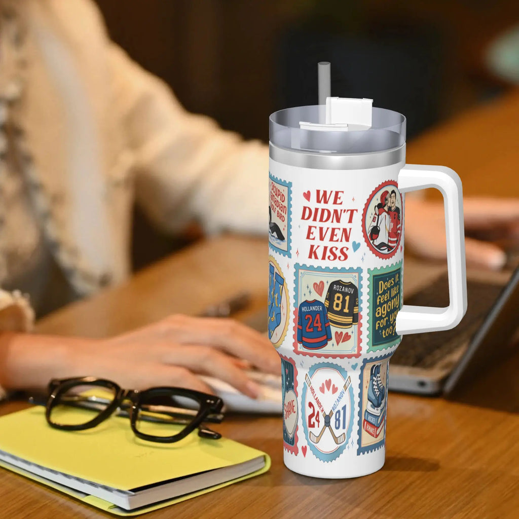 Large Portable Stainless Steel Thermal Tumbler with Straw