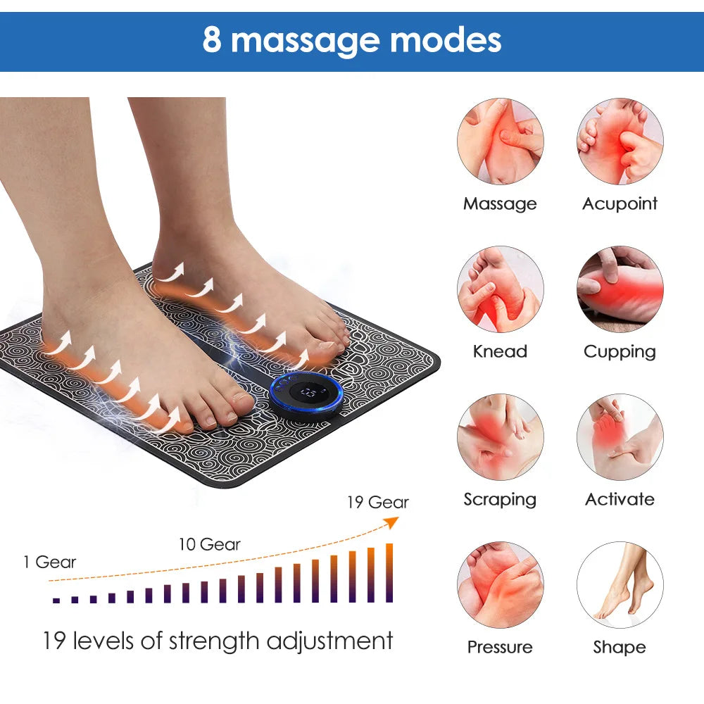 EMS Feet Acupoints - Massage Muscle Stimulation - Improve Blood Circulation