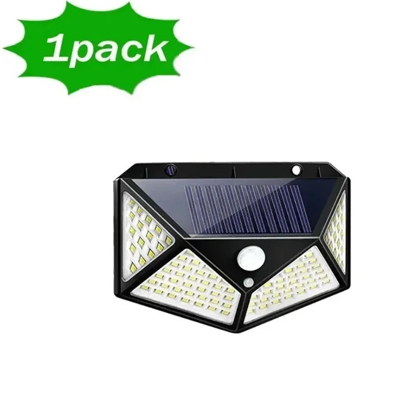 100 LED Solar Wall Light with PIR Motion Sensor