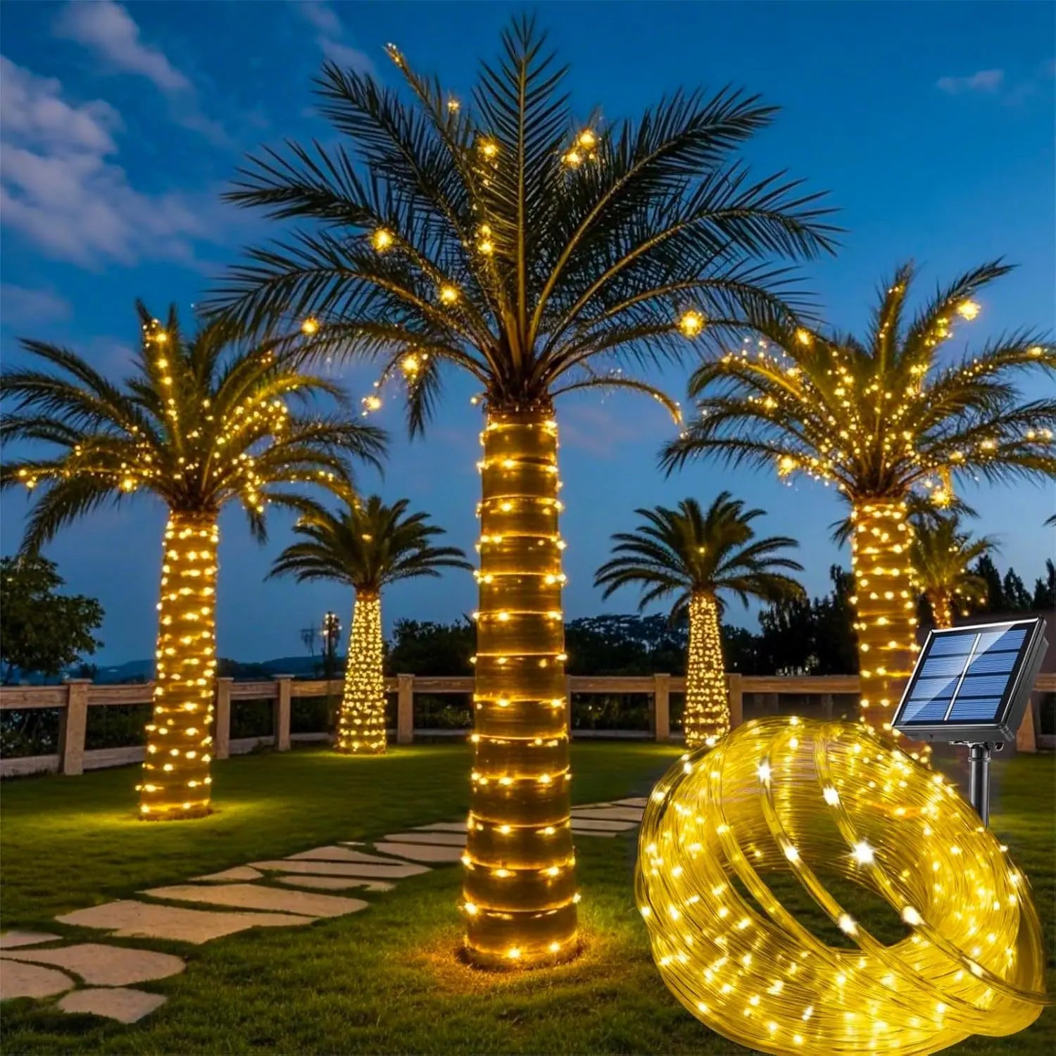 Waterproof Outdoor Solar LED String Lights