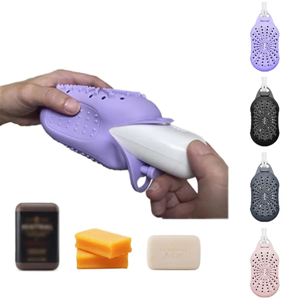 Silicone Soap Saver Bag with Rope for Exfoliating