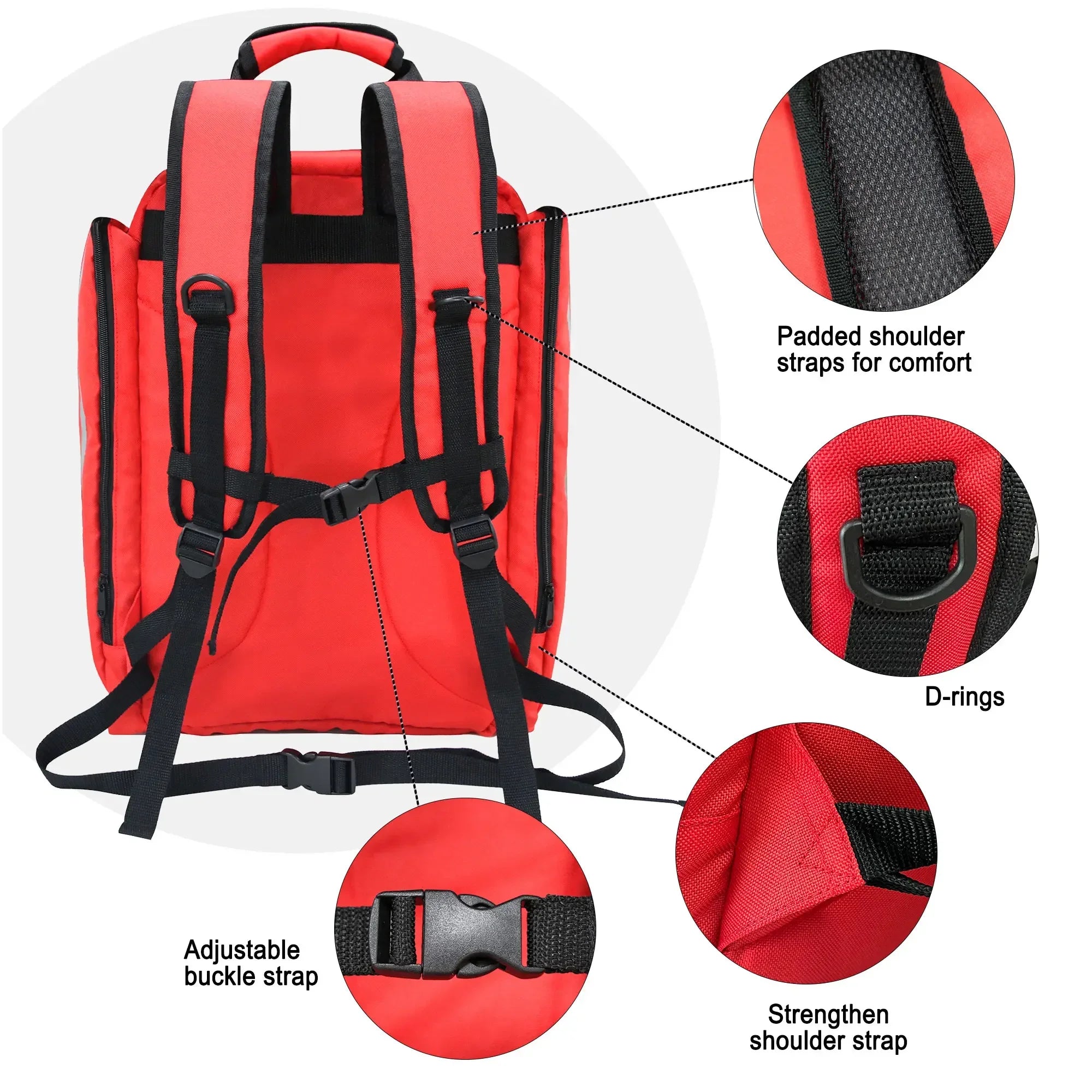 Foldable First Aid Rescue Bag - Large Capacity