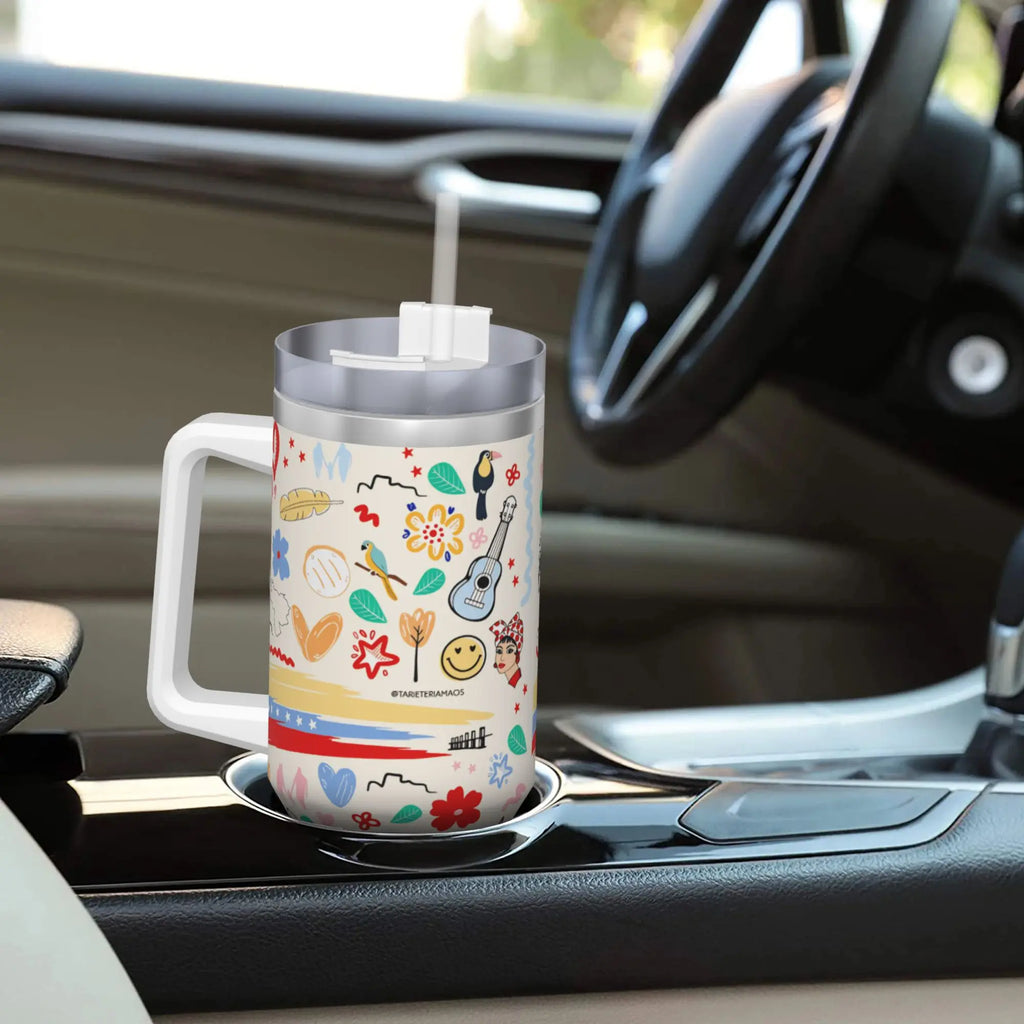Aesthetic Art Stainless Steel Thermal Tumbler