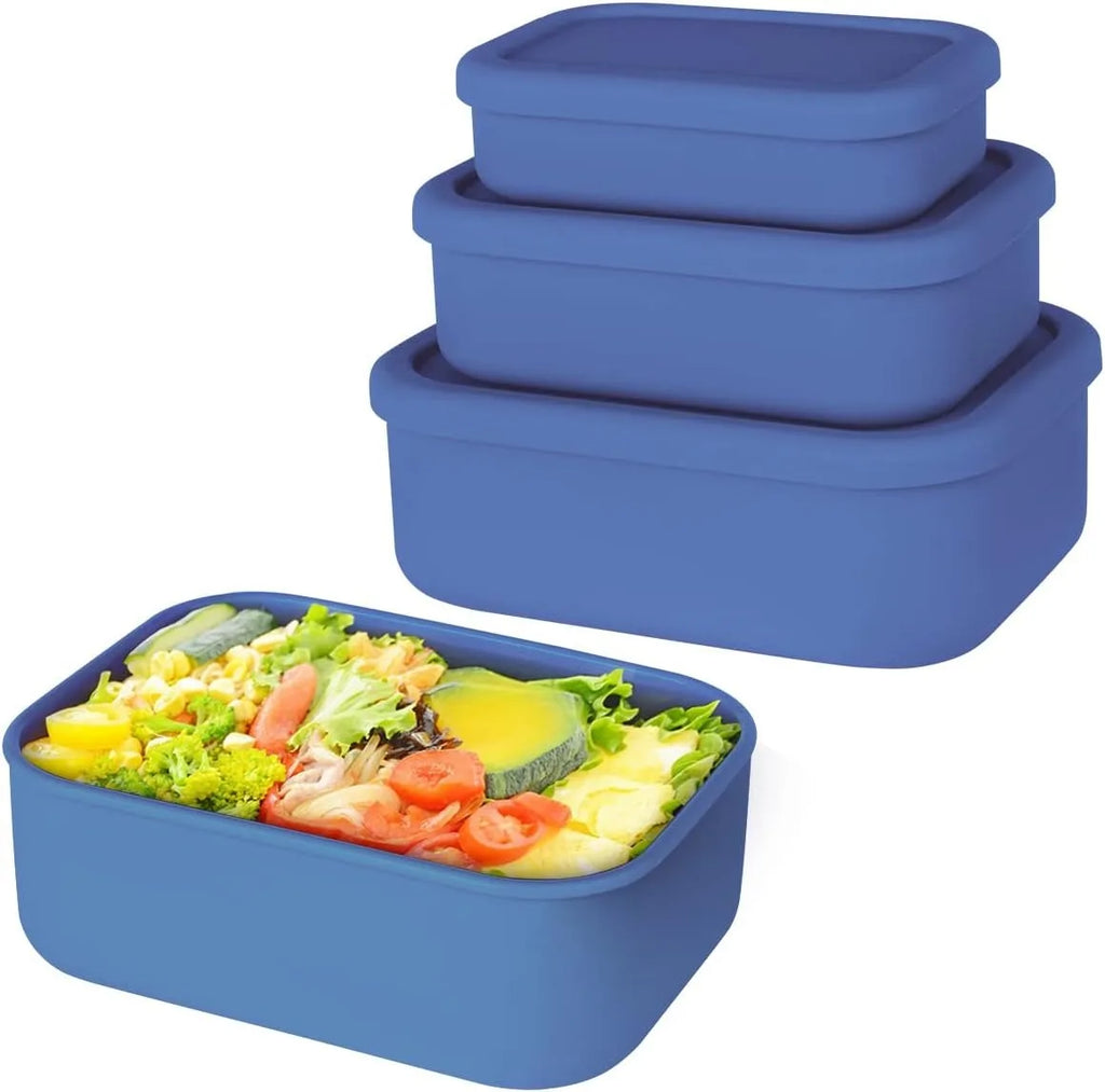 Silicone Food Storage Containers - Airtight, Microwave, Dishwasher, Freezer