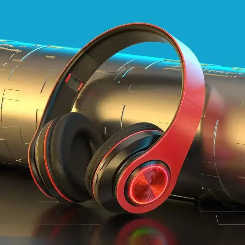 Wireless Bluetooth Gaming Headphones with Mic & RGB Lighting