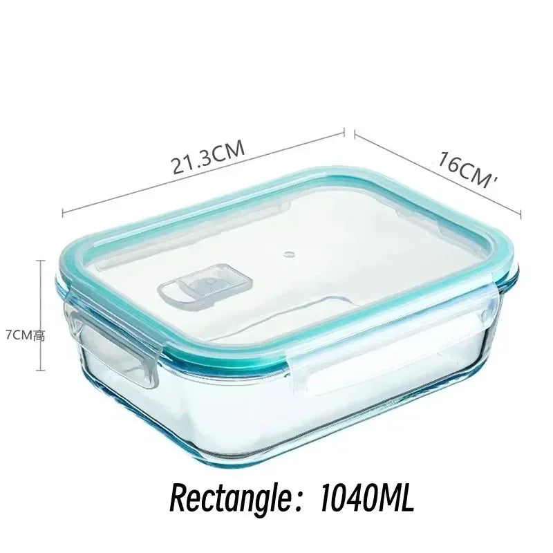 Glass Bento Lunch Box Food Containers – Leakproof & Microwave Safe