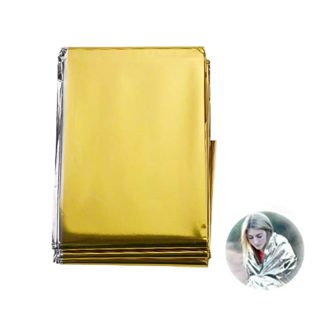 Emergency First Aid Thermal Blanket - Windproof & Waterproof Foil