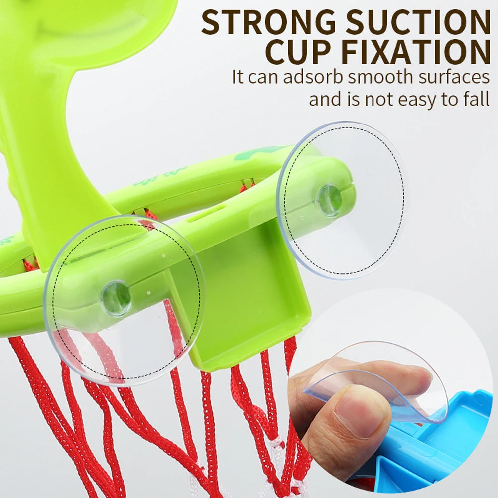Kids Bath Toy - Suction Cup Basketball Hoop with 3 Balls