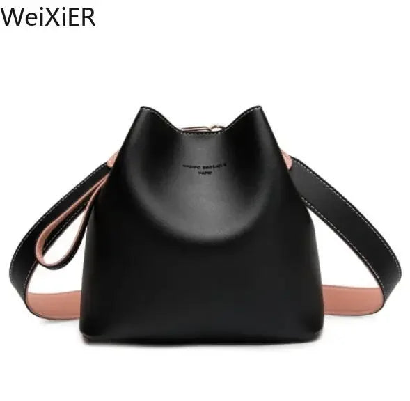 Fashionable PU Leather Bucket Bag
