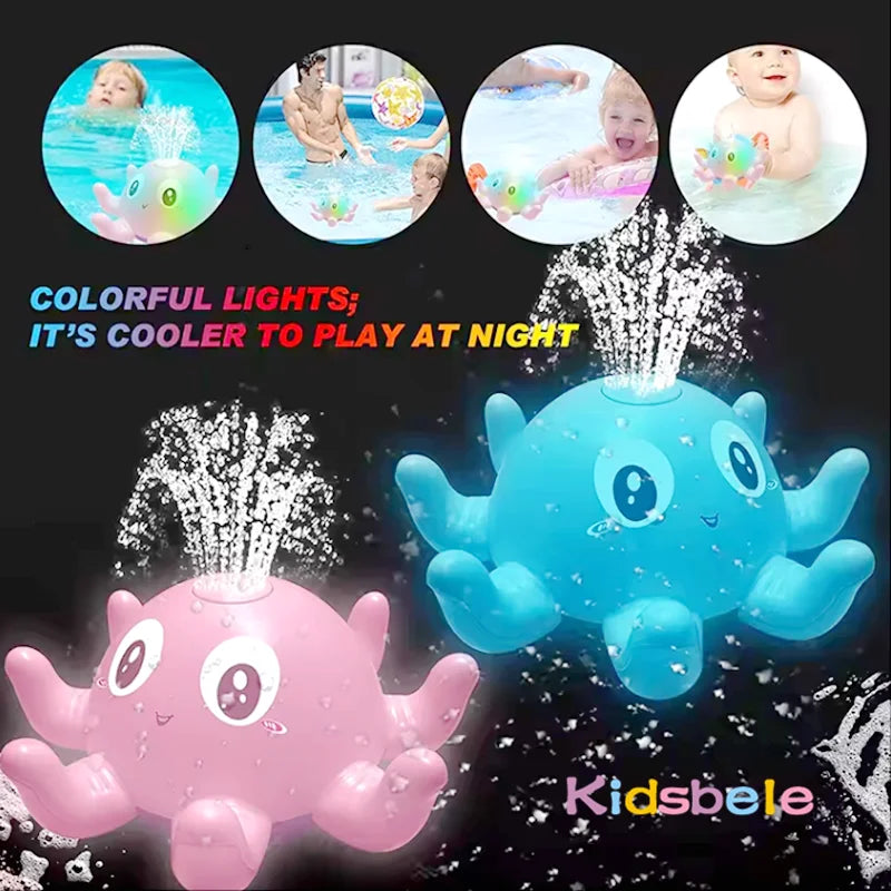 Light-Up Musical Octopus Baby Bath Spray Toy