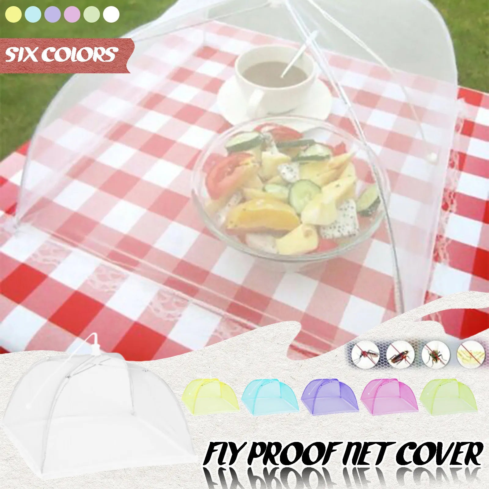 Foldable Mesh Food Cover – Reusable Pop-Up Tent, Set of 3
