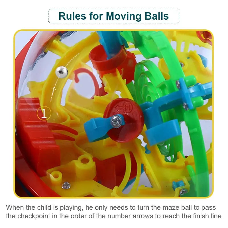 3D Maze Ball Labyrinth Puzzle Game with Display Stand