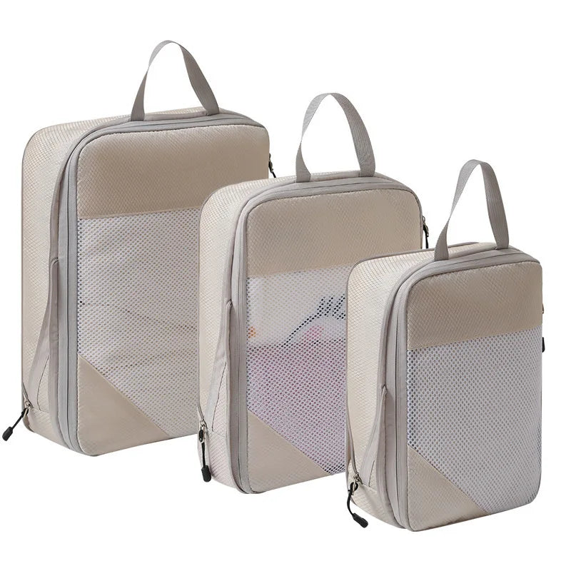 5-Piece Mesh Compression Travel Storage Bag Set