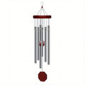 6-Tube Aluminium Metal Wind Chimes - Wooden Hanging Garden Ornament