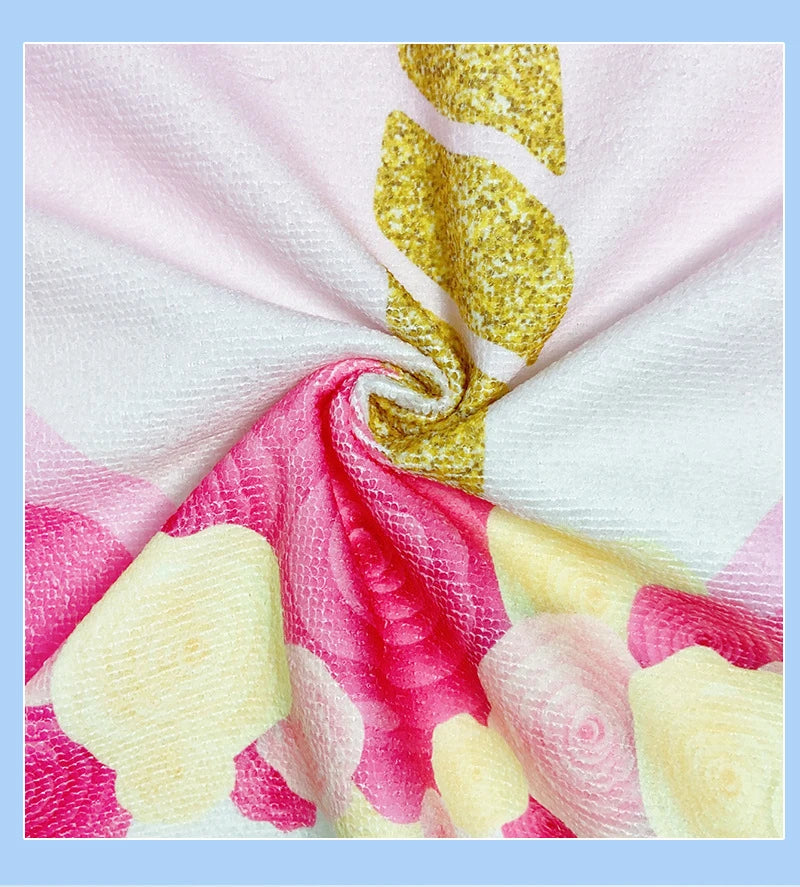Kids Cartoon Hooded Bathrobe & Beach Towel Cloak