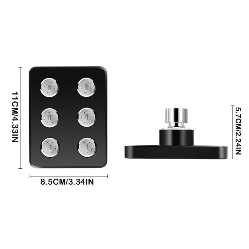 360° Pressurized Mini Surround Shower Head