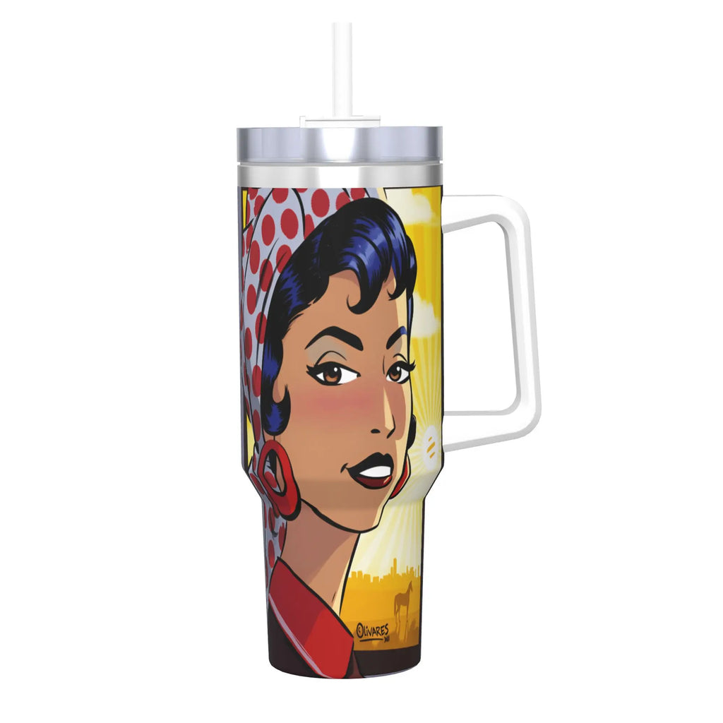Aesthetic Art Stainless Steel Thermal Tumbler