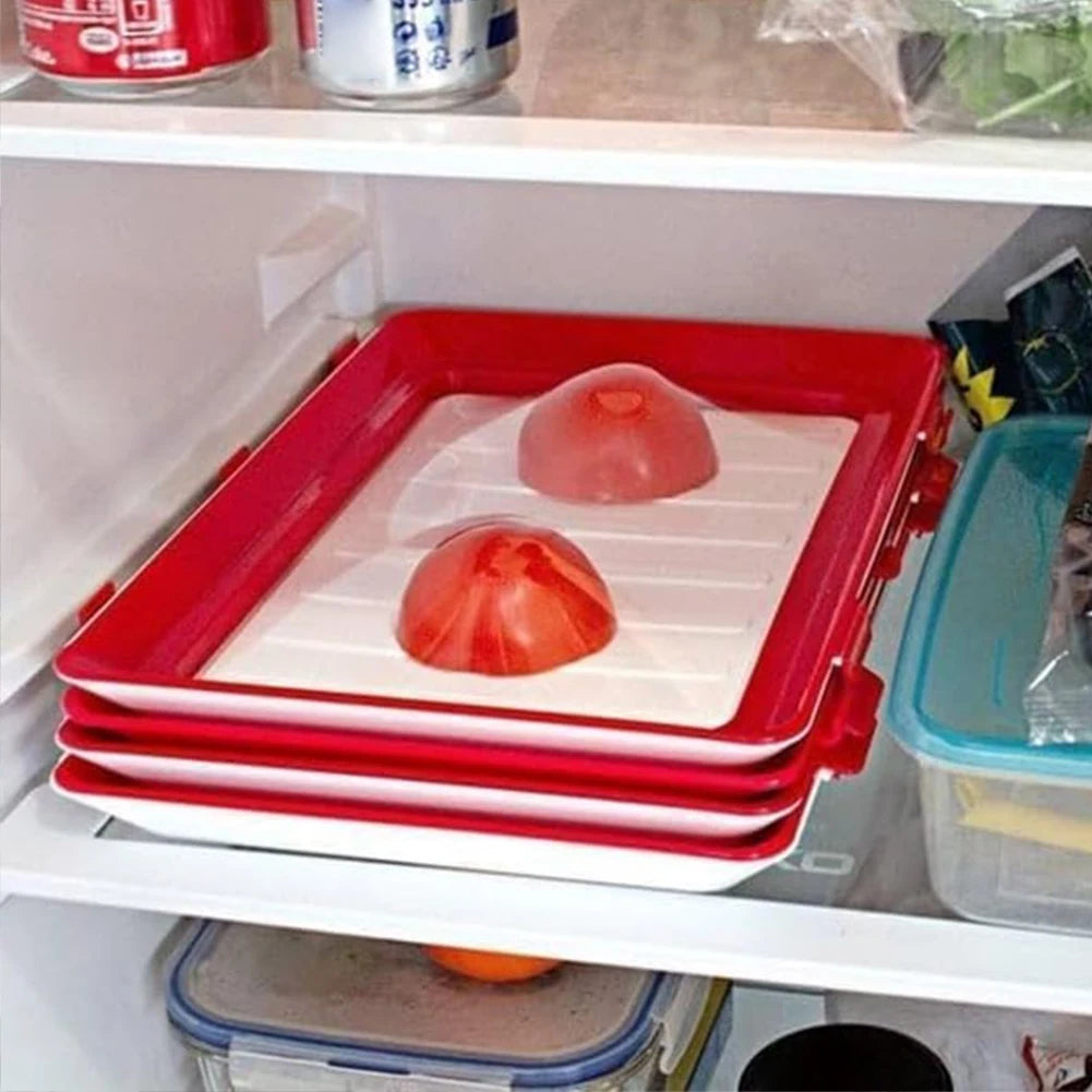 Reusable Stackable Cold Meat Storage Tray – Airtight & Dishwasher Safe