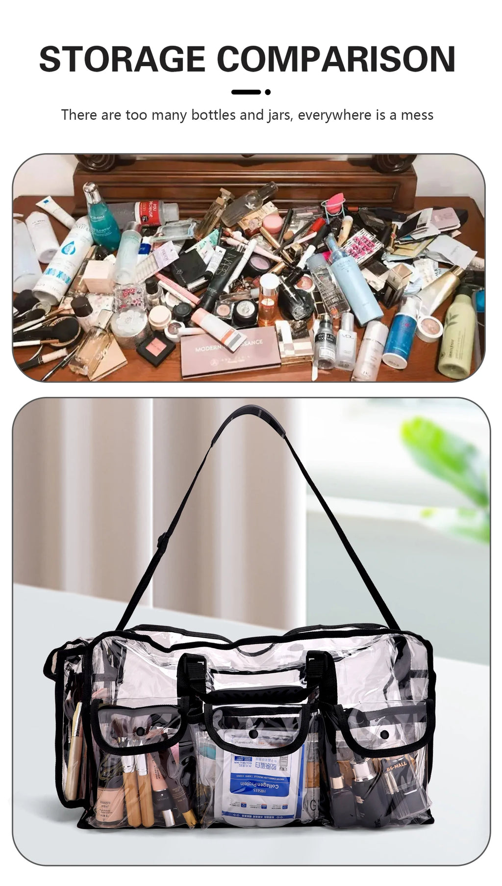 Transparent Waterproof Storage Bag – Airtight Organiser for Home & Travel