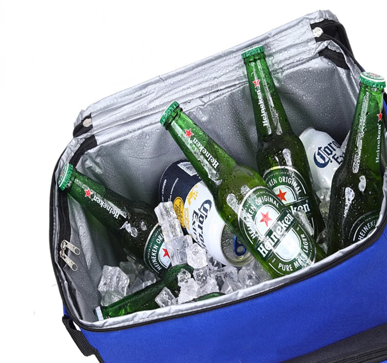 Rolling Cooler with Removable Wheels & Handle
