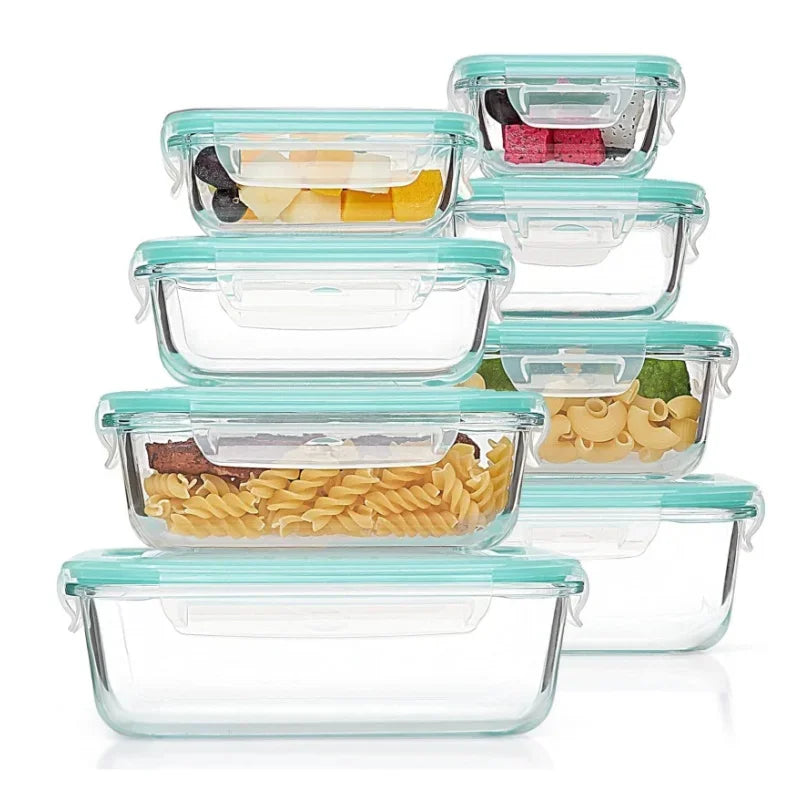 Glass Bento Lunch Box Food Containers – Leakproof & Microwave Safe