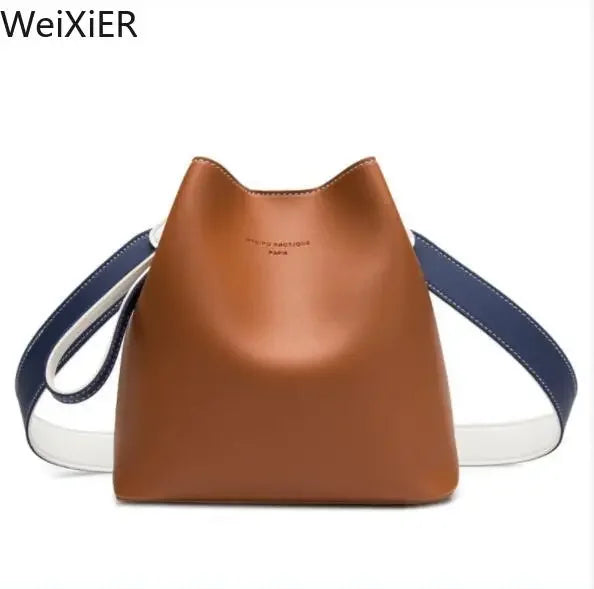 Fashionable PU Leather Bucket Bag