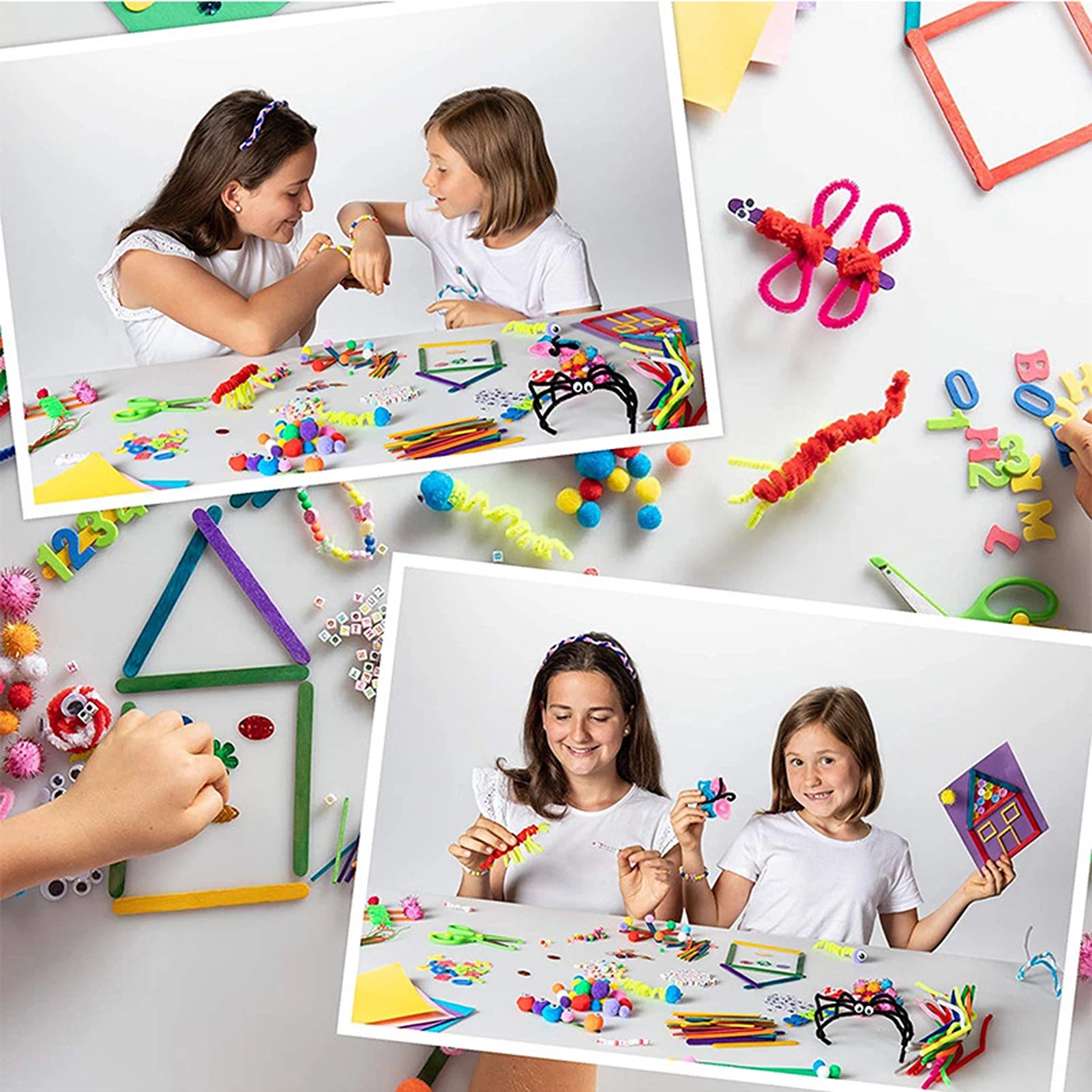 2000+ Piece DIY Arts & Crafts Supplies Kit with Carrying Box