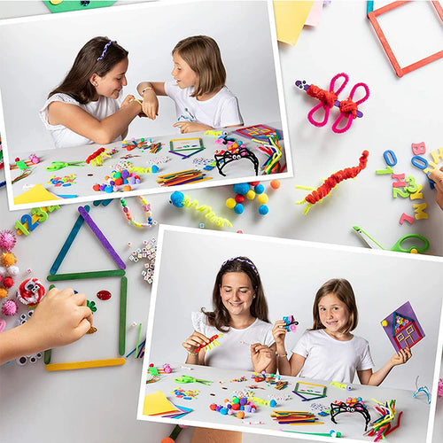 2000+ Piece DIY Arts & Crafts Supplies Kit with Carrying Box