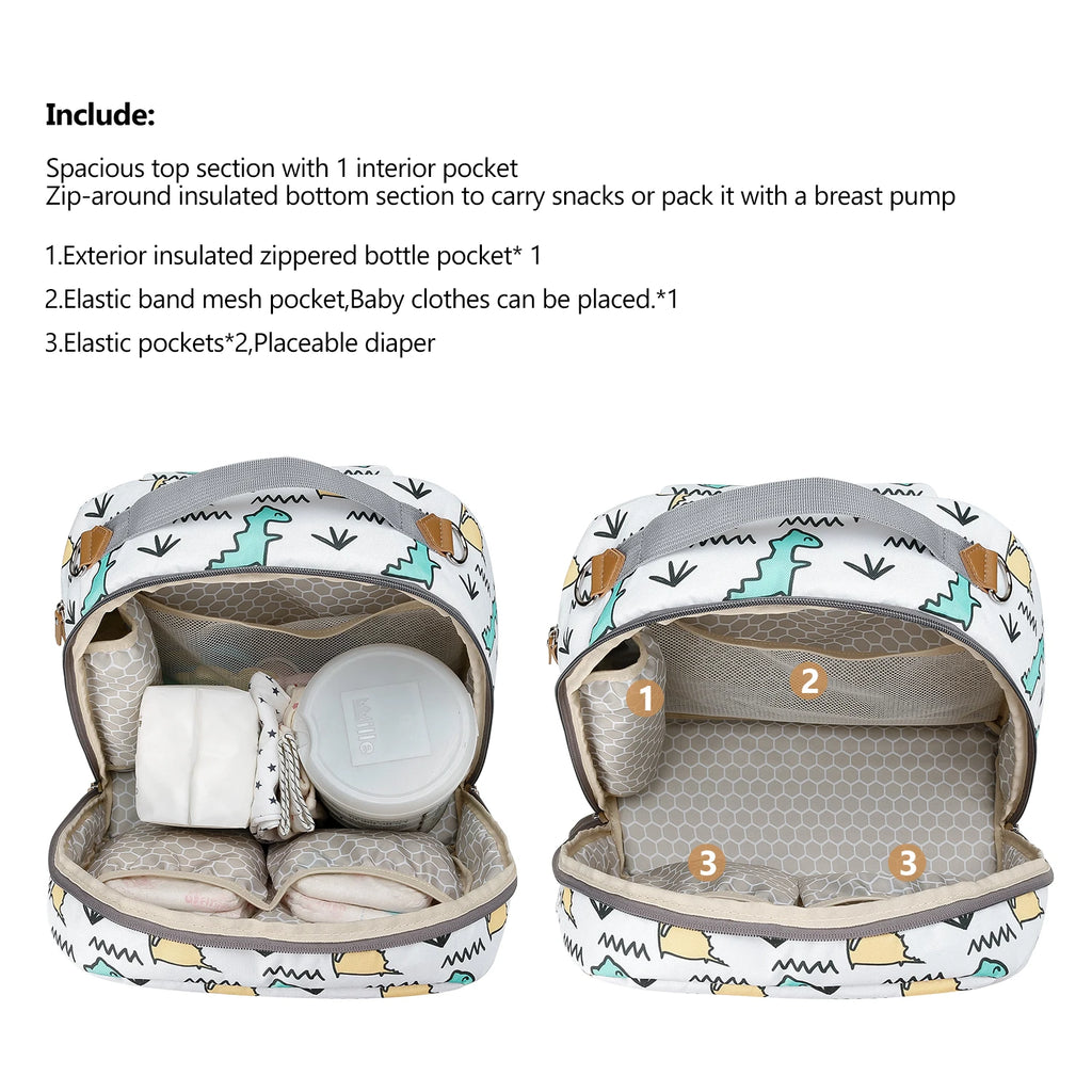 Breast Pump Bag with Insulated Cooler Compartment