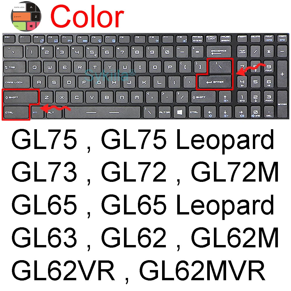 Silicone Keyboard Protector for MSI Gaming Laptops – GL Series