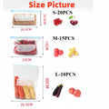 45PCS Ziplock Silicone Food Storage Bags - Leakproof, Reusable