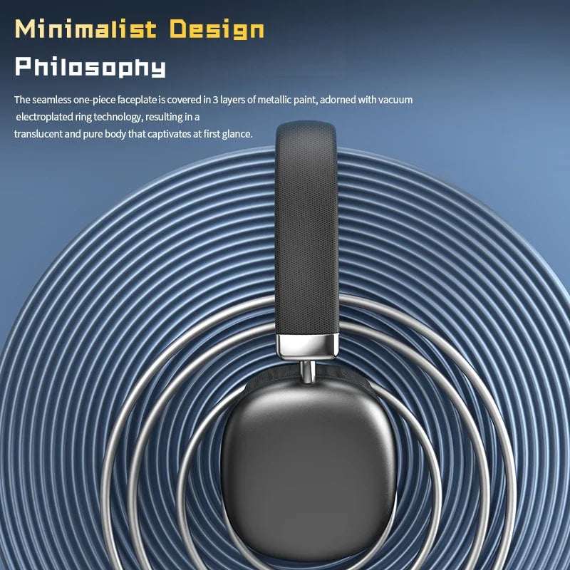 Wireless Bluetooth Stereo Headphones with Deep Bass & Noise-Cancelling Mic