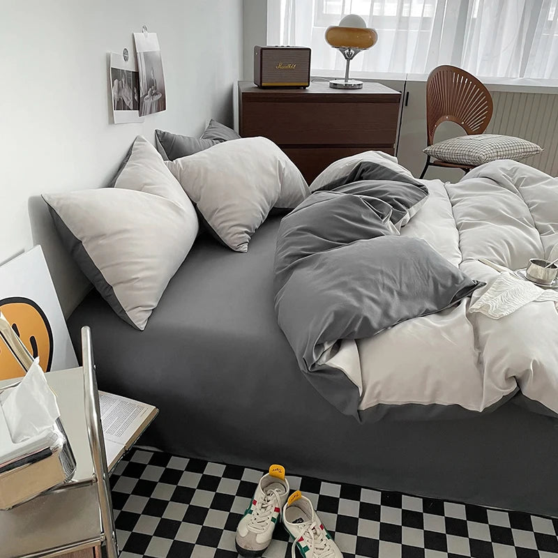 Washed Cotton Duvet Cover Set