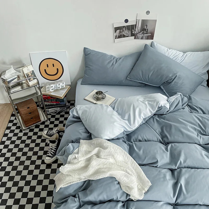 Washed Cotton Duvet Cover Set