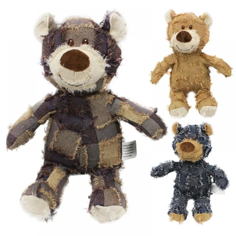 Interactive Plush Teddy Bear Sound Toy for Dogs