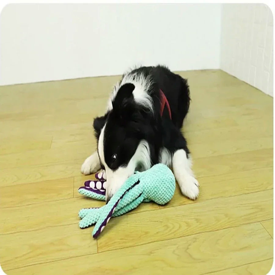 Interactive Plush Octopus Pet Toy with Sound