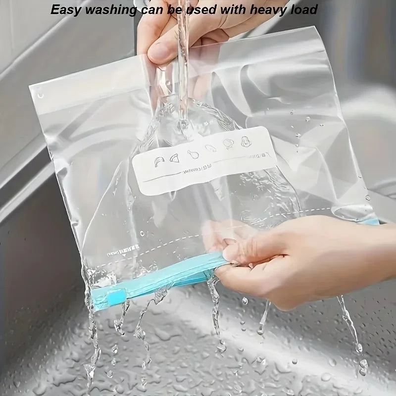45PCS Ziplock Silicone Food Storage Bags - Leakproof, Reusable