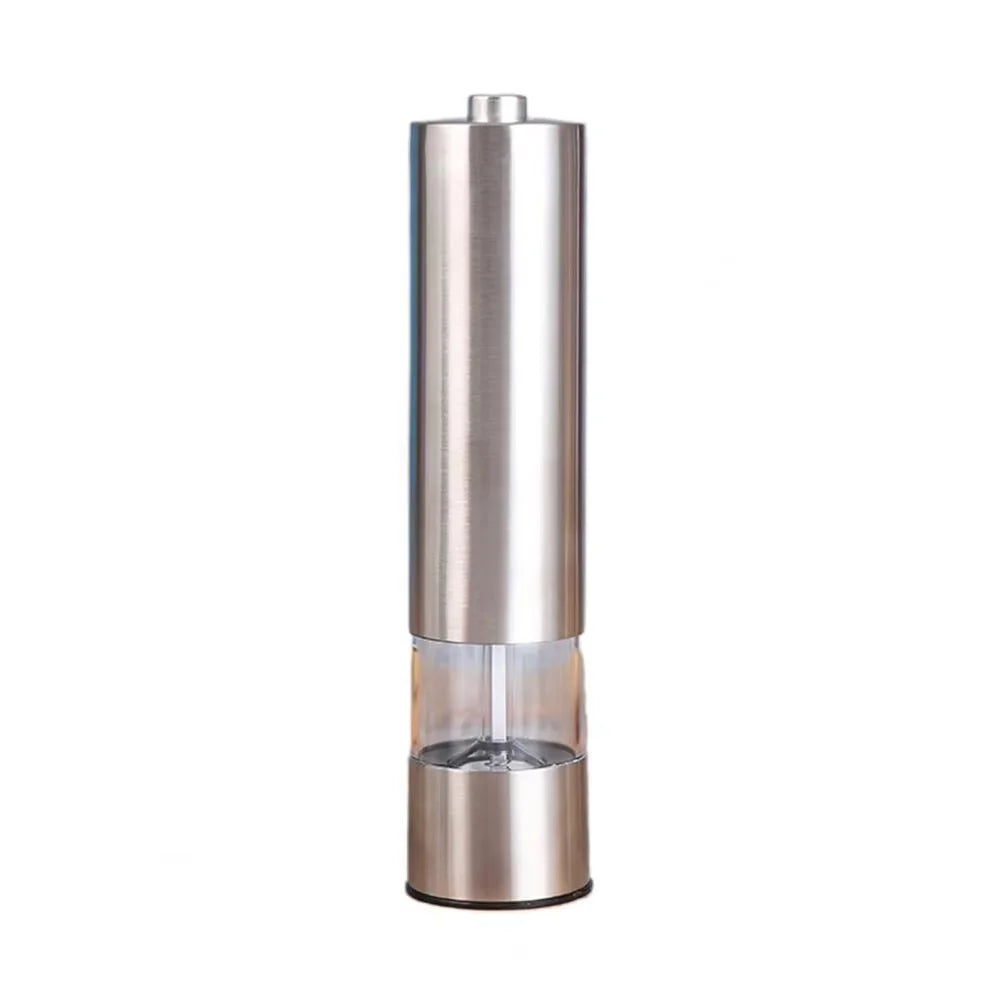 Electric Salt & Pepper Grinder Set – Stainless Steel, One-Handed Operation, Mill with Light
