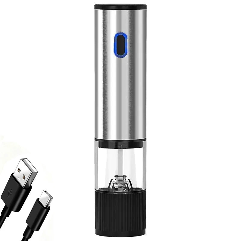 Electric Salt & Pepper Grinder – Rechargeable, Adjustable Coarseness