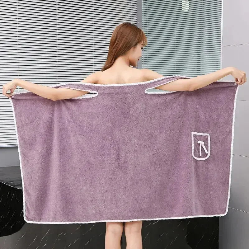 Women's Fast-Drying Wearable Bathrobe (140x85cm)