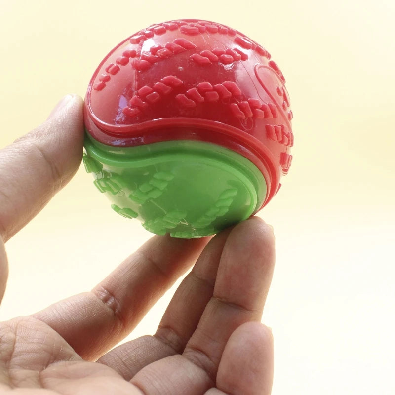 Pet Teeth Cleaning Bite Resistance Squeaky Dog Ball Toy