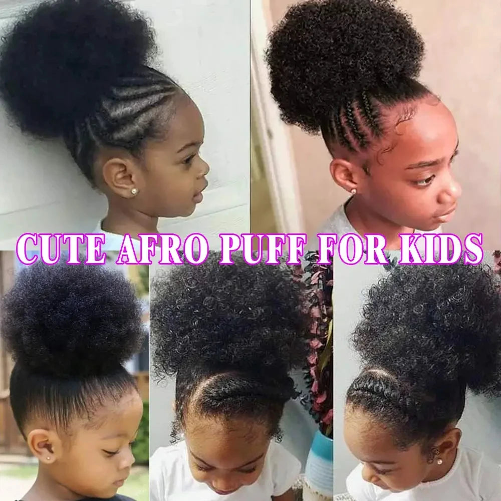 Curly Remy Afro Puff Drawstring Ponytail Extension – Natural Hair