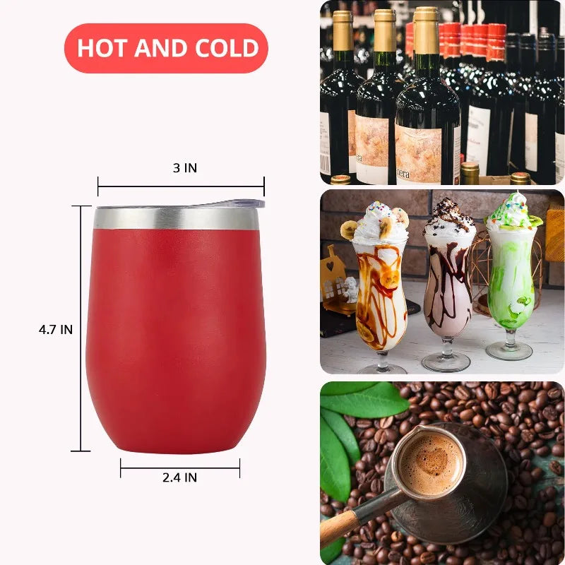 12oz Stainless Steel Insulated Wine Tumbler
