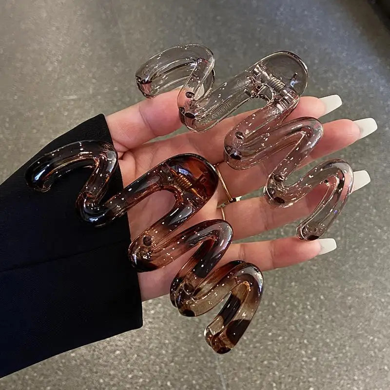 High Gloss Plastic Hair Clip – Snap Closure, Strong Hold