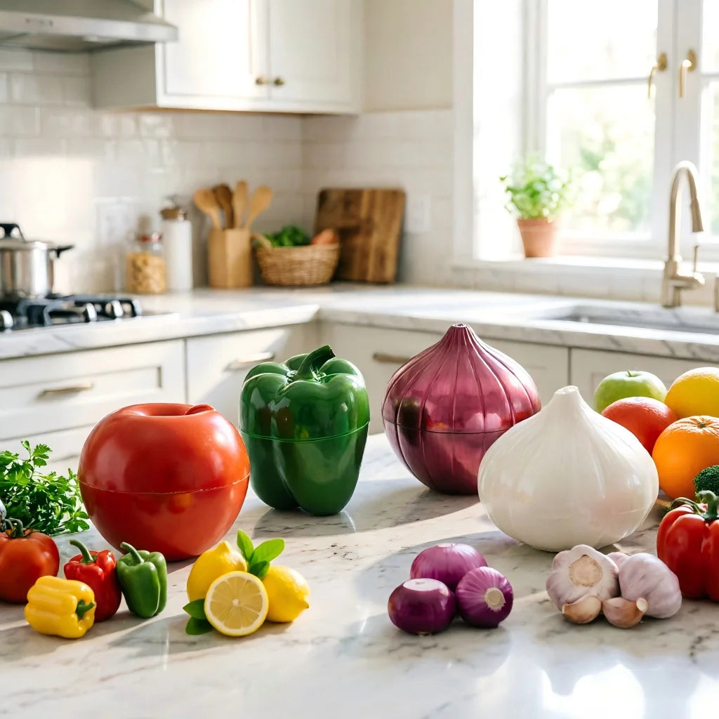 Plastic Airtight Vegetable Crisper Containers – Fridge Freshness, BPA-Free