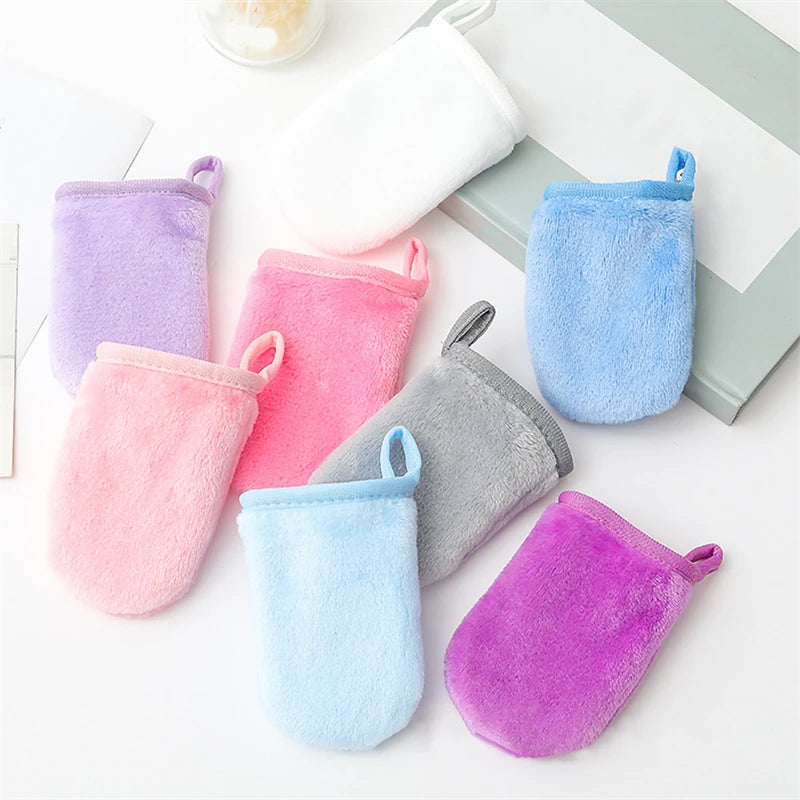Reusable Microfiber Makeup Remover Gloves