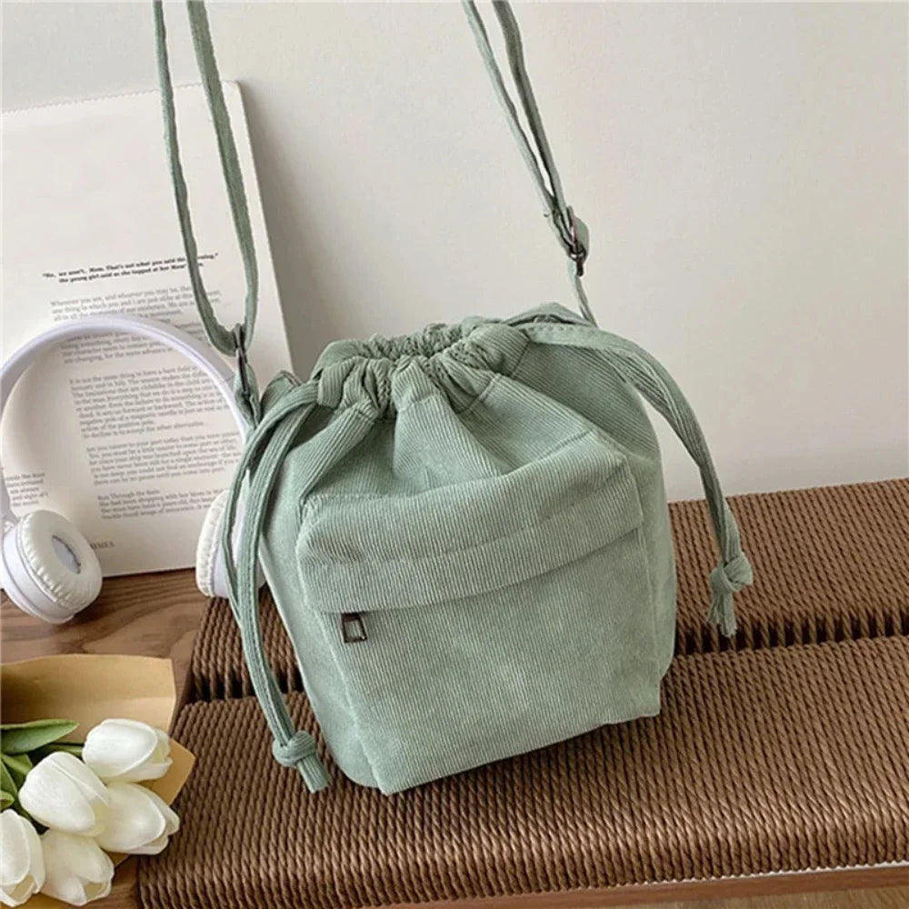 Drawstring Bucket Shoulder Bag