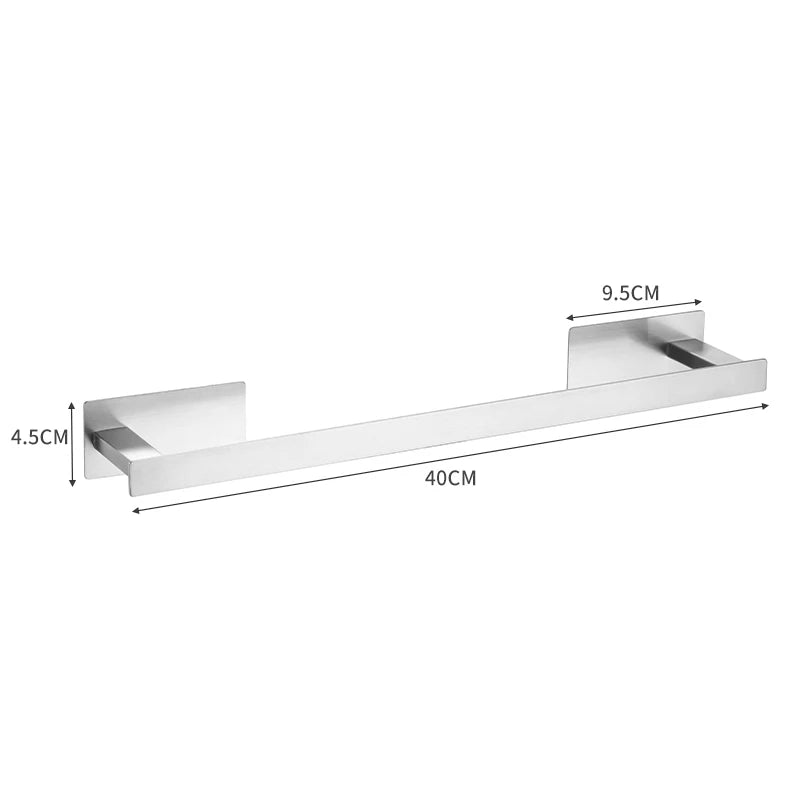 Matte Black Bathroom Accessories Set - Wall Mounted