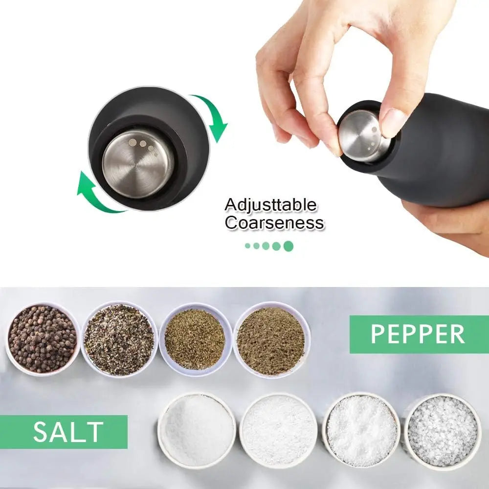 Electric Salt & Pepper Grinder Set – USB Rechargeable