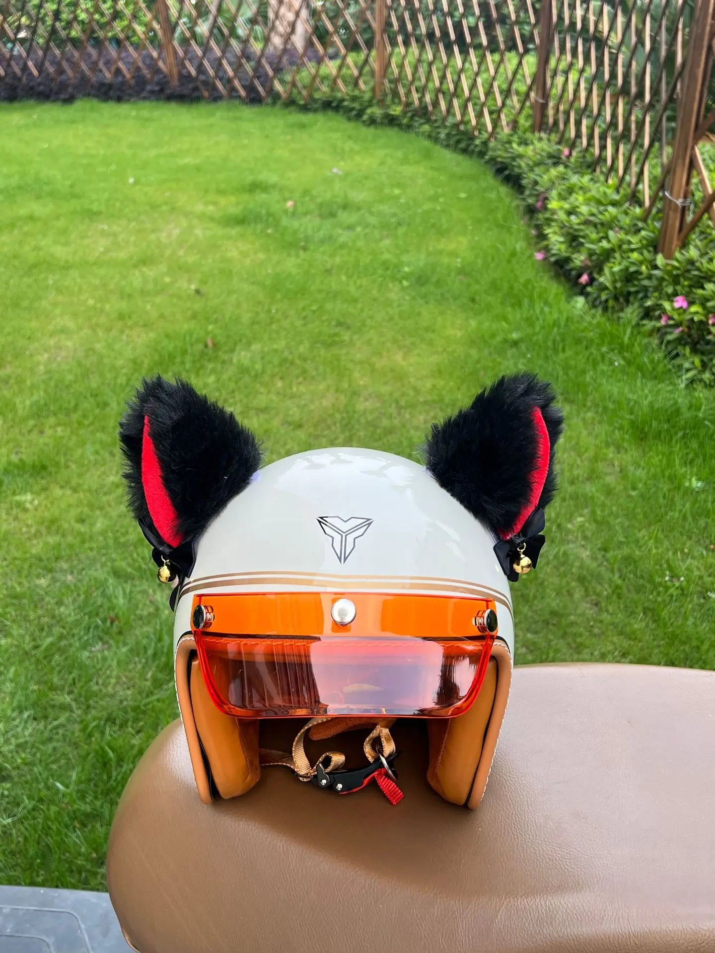Cat Ears Helmet Decoration - Motorcycle & Ski Helmet Accessory for Men & Women